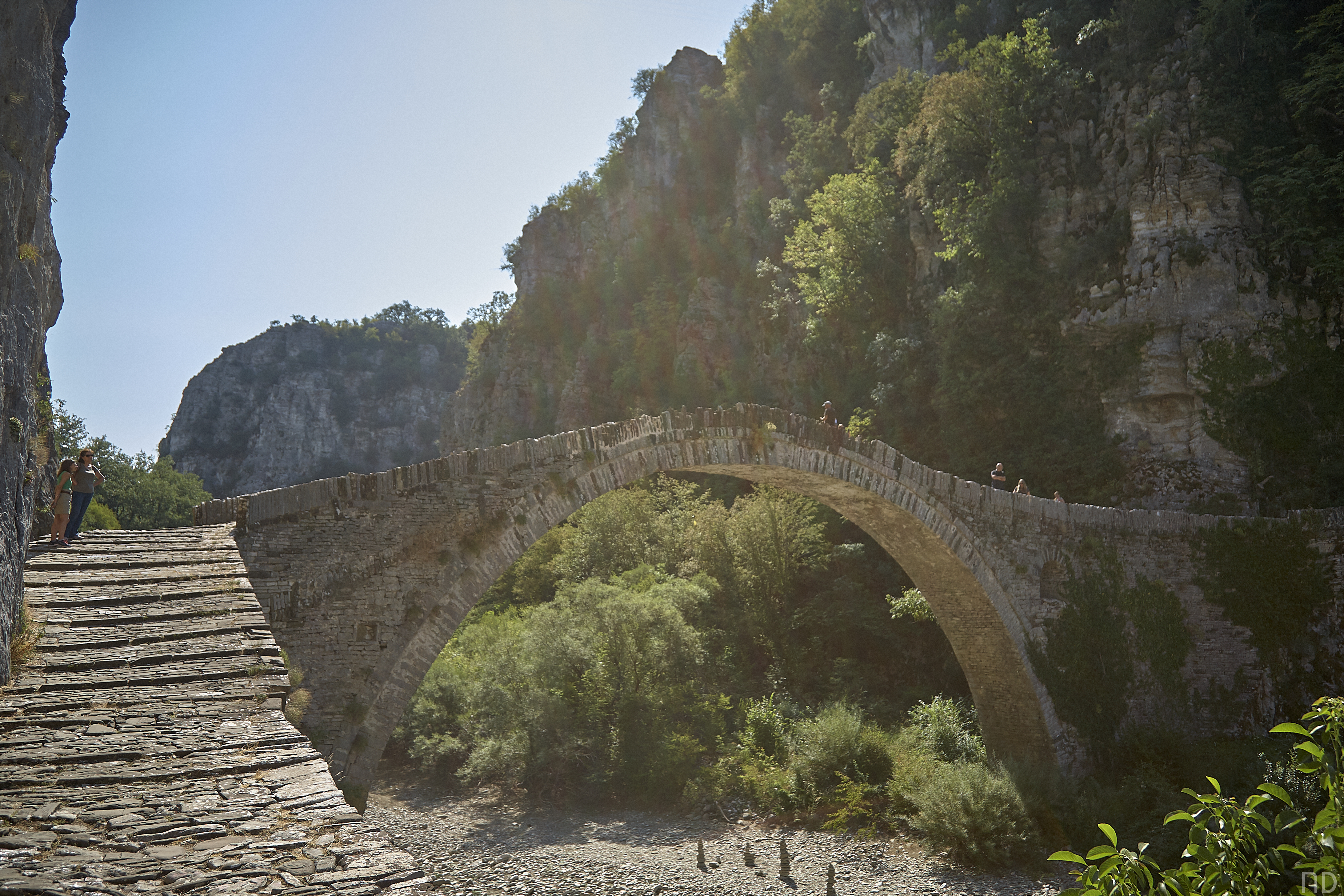 Misiou ancient stone bridge, Voidomatis river, Greece, 2022