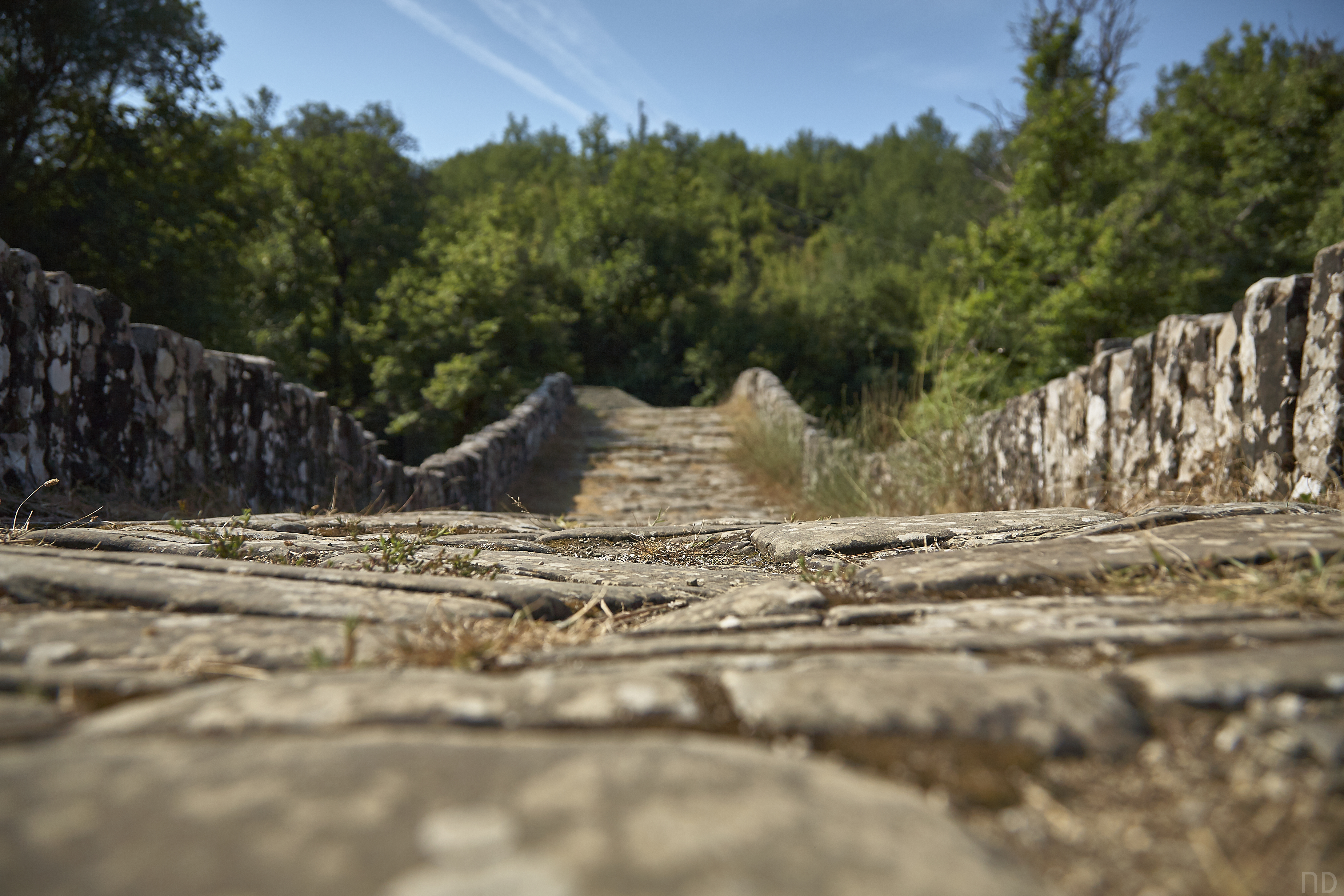 One of the hundreds ancient stone bridges of Ioannina, Greece, 2022